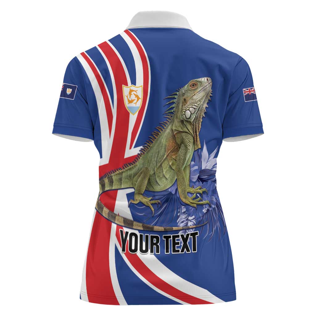 Personalized Anguilla Lizard Tropical Women Polo Shirt - Wonder Print Shop