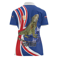 Personalized Anguilla Lizard Tropical Women Polo Shirt - Wonder Print Shop