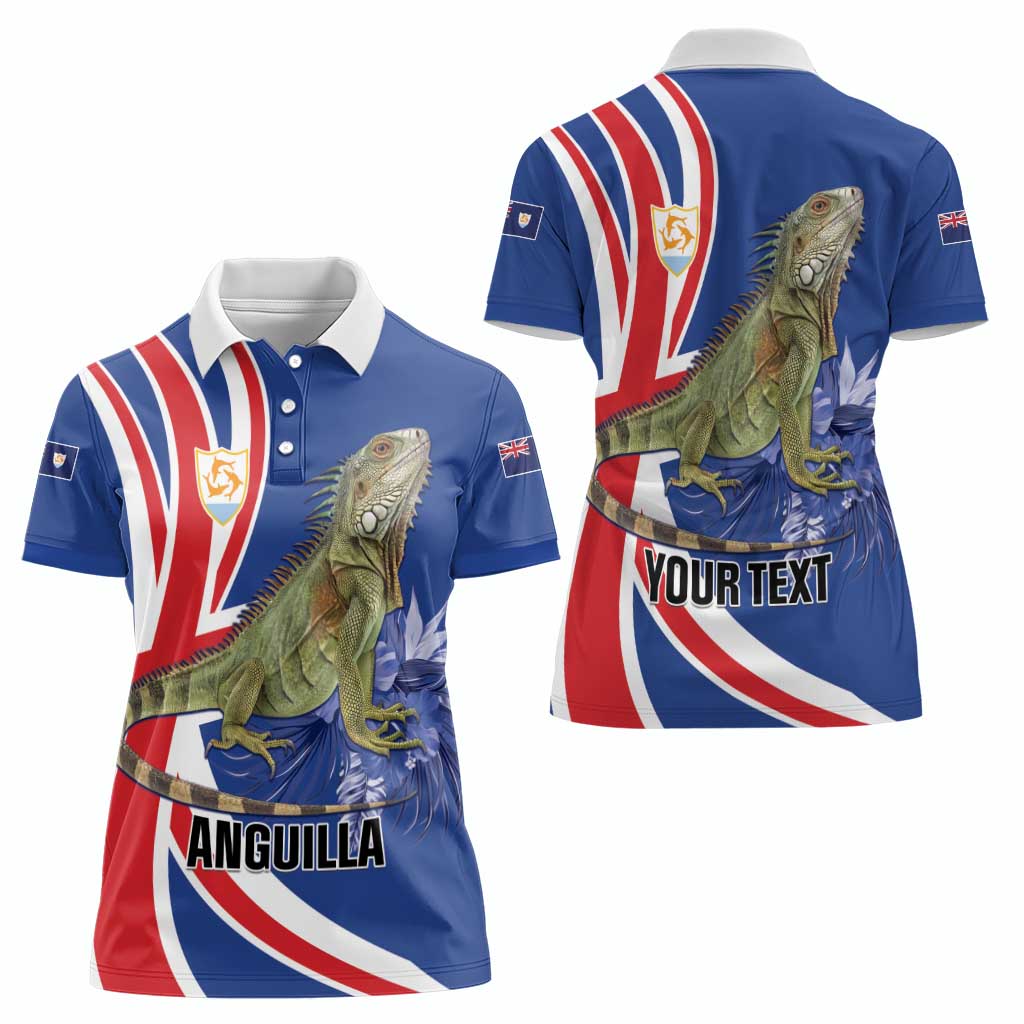 Personalized Anguilla Lizard Tropical Women Polo Shirt - Wonder Print Shop