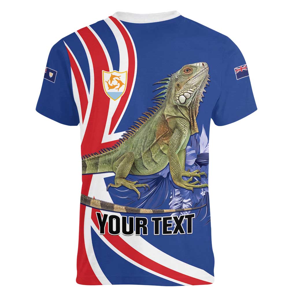 Personalized Anguilla Lizard Tropical Women V-Neck T-Shirt - Wonder Print Shop