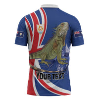 Personalized Anguilla Lizard Tropical Zipper Polo Shirt - Wonder Print Shop