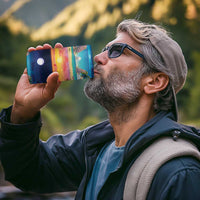 Hawaii Beach Landscape Time-Lapse 4 in 1 Can Cooler Tumbler Tropical Plumeria Flowers - Wonder Print Shop