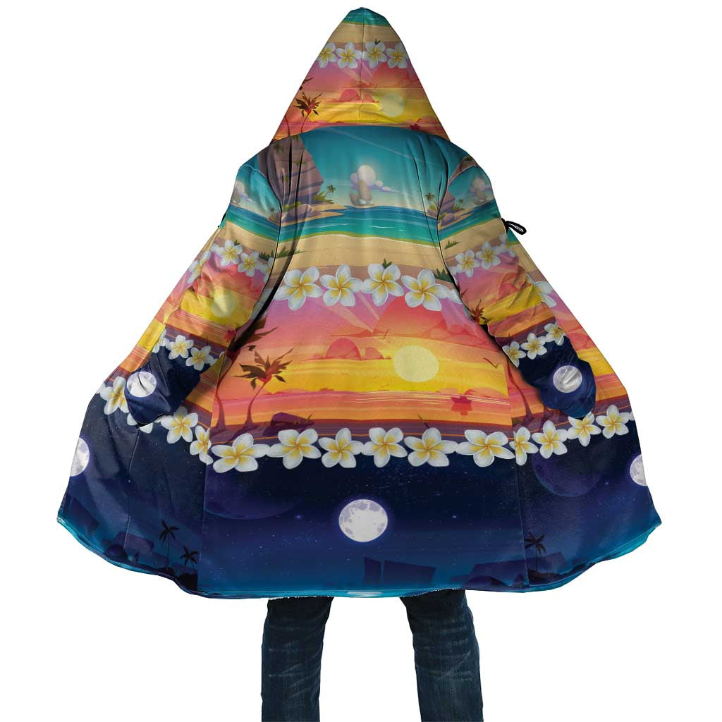 Hawaii Beach Landscape Time-Lapse Cloak Tropical Plumeria Flowers - Wonder Print Shop