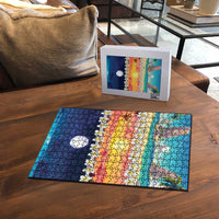 Hawaii Beach Landscape Time-Lapse Puzzle Tropical Plumeria Flowers - Wonder Print Shop