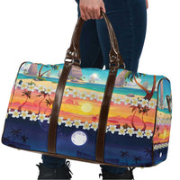 Hawaii Beach Landscape Time-Lapse Travel Bag Tropical Plumeria Flowers - Wonder Print Shop
