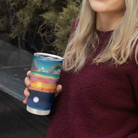 Hawaii Beach Landscape Time-Lapse Tumbler Cup Tropical Plumeria Flowers - Wonder Print Shop