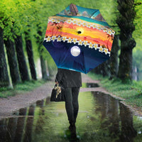 Hawaii Beach Landscape Time-Lapse Umbrella Tropical Plumeria Flowers - Wonder Print Shop