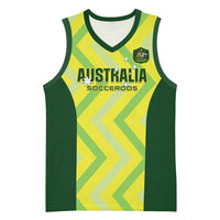 Australia Socceroos 2025 Basketball Jersey Forever Golden - Wonder Print Shop