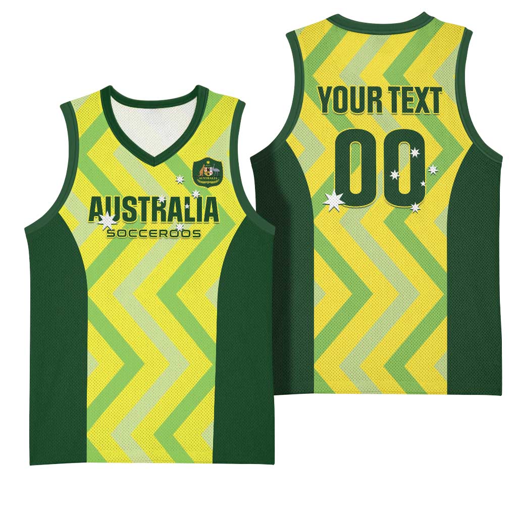 Australia Socceroos 2025 Basketball Jersey Forever Golden - Wonder Print Shop
