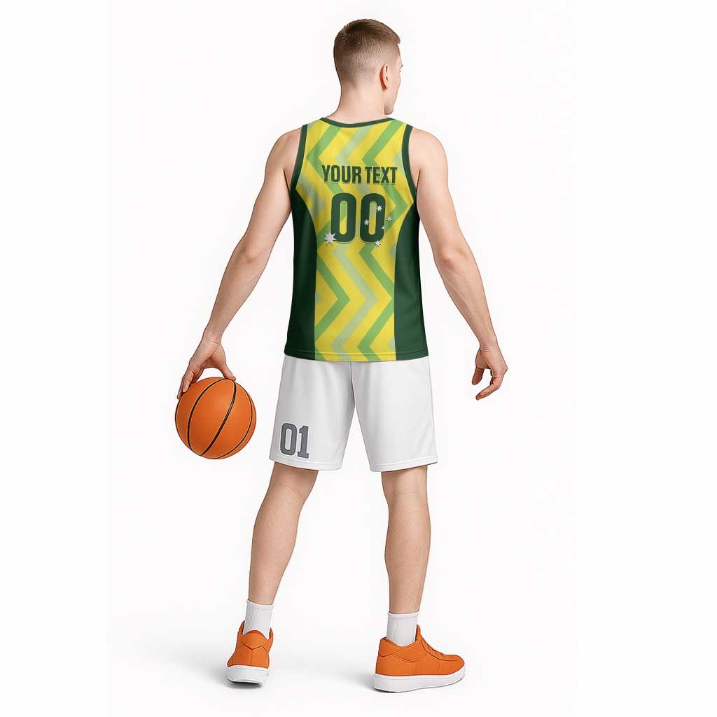 Australia Socceroos 2025 Basketball Jersey Forever Golden - Wonder Print Shop
