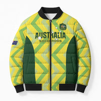 Australia Socceroos 2025 Bomber Puffer Jacket Forever Golden - Wonder Print Shop