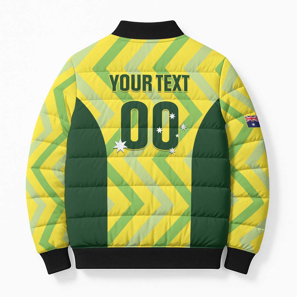 Australia Socceroos 2025 Bomber Puffer Jacket Forever Golden - Wonder Print Shop