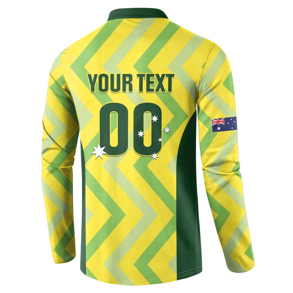 Australia Socceroos 2025 Button Sweatshirt Forever Golden - Wonder Print Shop