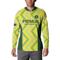 Australia Socceroos 2025 Button Sweatshirt Forever Golden - Wonder Print Shop