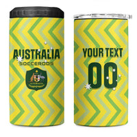 Australia Socceroos 2025 4 in 1 Can Cooler Tumbler Forever Golden - Wonder Print Shop