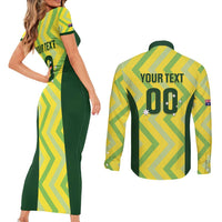 Australia Socceroos 2025 Couples Matching Short Sleeve Bodycon Dress and Long Sleeve Button Shirt Forever Golden - Wonder Print Shop