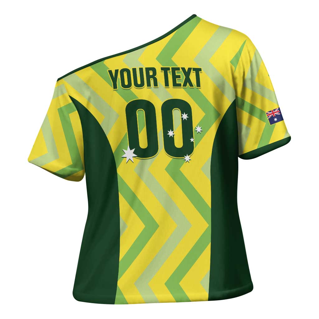 Australia Socceroos 2025 Cross Shoulder Shirt Forever Golden - Wonder Print Shop