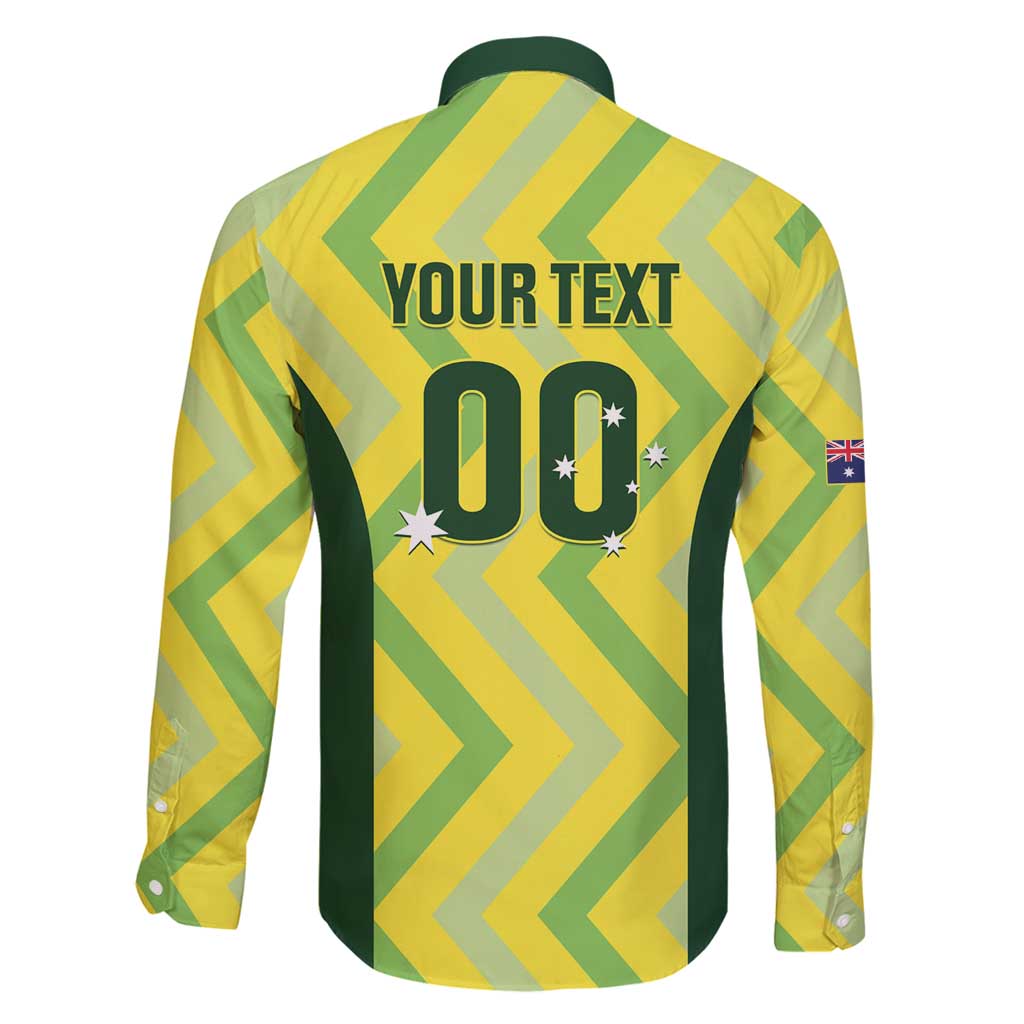 Australia Socceroos 2025 Family Matching Long Sleeve Bodycon Dress and Hawaiian Shirt Forever Golden - Wonder Print Shop