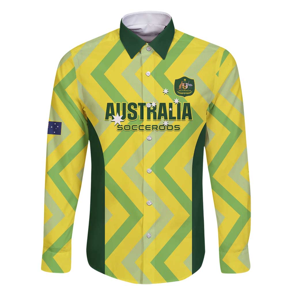 Australia Socceroos 2025 Family Matching Mermaid Dress and Hawaiian Shirt Forever Golden - Wonder Print Shop