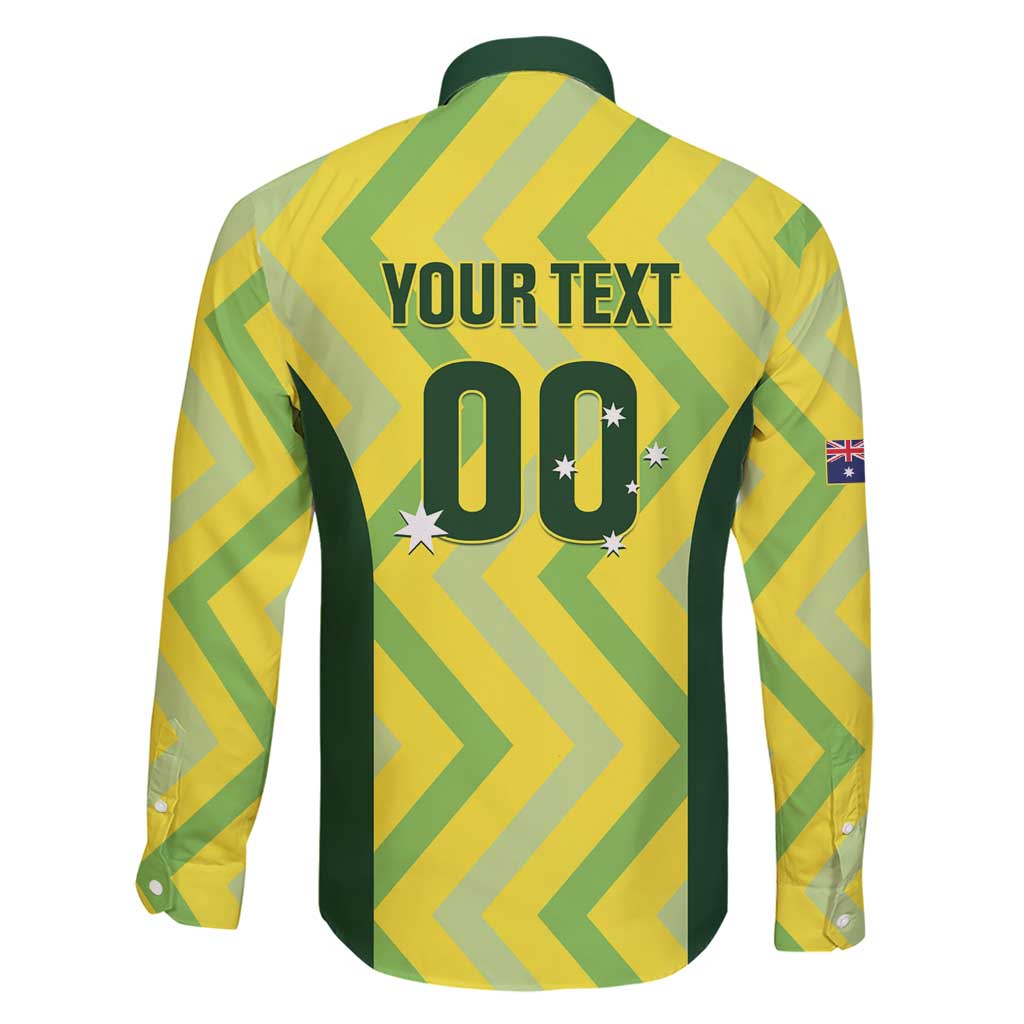 Australia Socceroos 2025 Family Matching Short Sleeve Bodycon Dress and Hawaiian Shirt Forever Golden - Wonder Print Shop