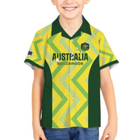 Australia Socceroos 2025 Family Matching Summer Maxi Dress and Hawaiian Shirt Forever Golden - Wonder Print Shop