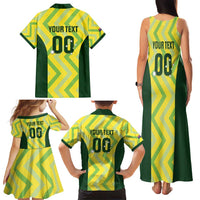 Australia Socceroos 2025 Family Matching Tank Maxi Dress and Hawaiian Shirt Forever Golden - Wonder Print Shop