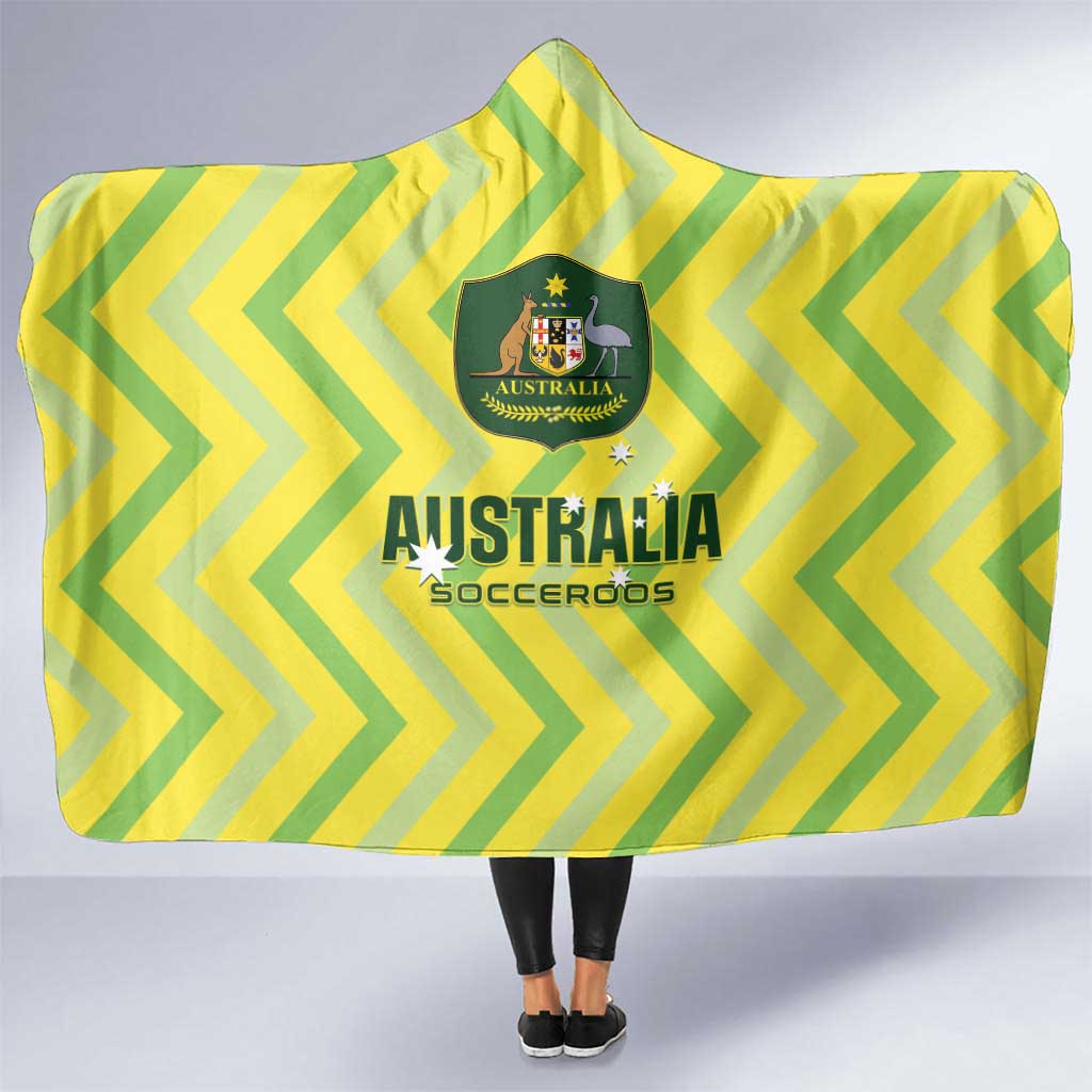 Australia Socceroos 2025 Hooded Blanket Forever Golden - Wonder Print Shop