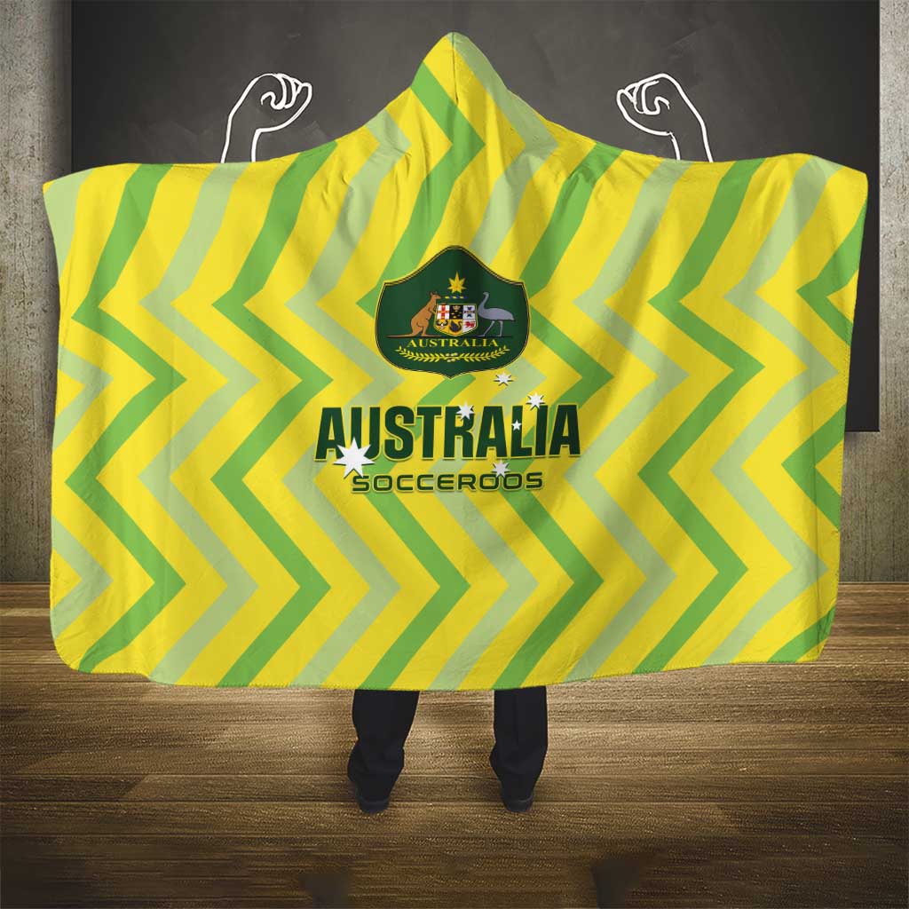 Australia Socceroos 2025 Hooded Blanket Forever Golden - Wonder Print Shop
