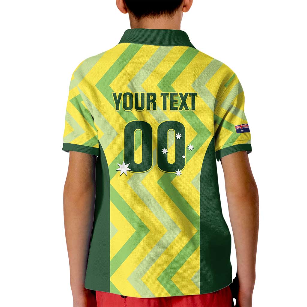 Australia Socceroos 2025 Kid Polo Shirt Forever Golden - Wonder Print Shop