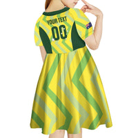 Australia Socceroos 2025 Kid Short Sleeve Dress Forever Golden - Wonder Print Shop
