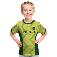 Australia Socceroos 2025 Kid T Shirt Forever Golden - Wonder Print Shop
