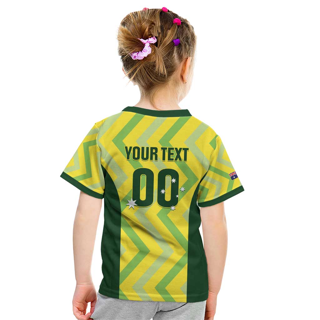 Australia Socceroos 2025 Kid T Shirt Forever Golden - Wonder Print Shop