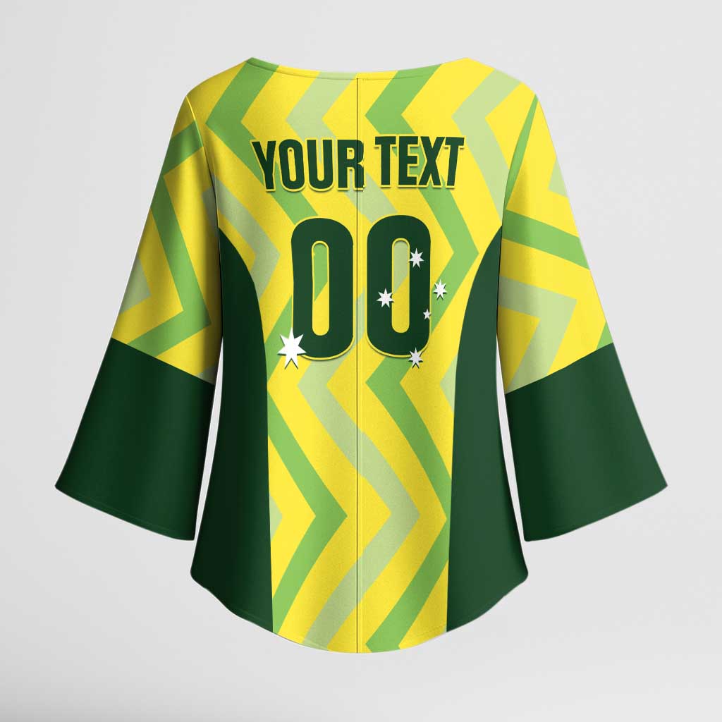 Australia Socceroos 2025 Kimono Sleeve Blouse Forever Golden - Wonder Print Shop