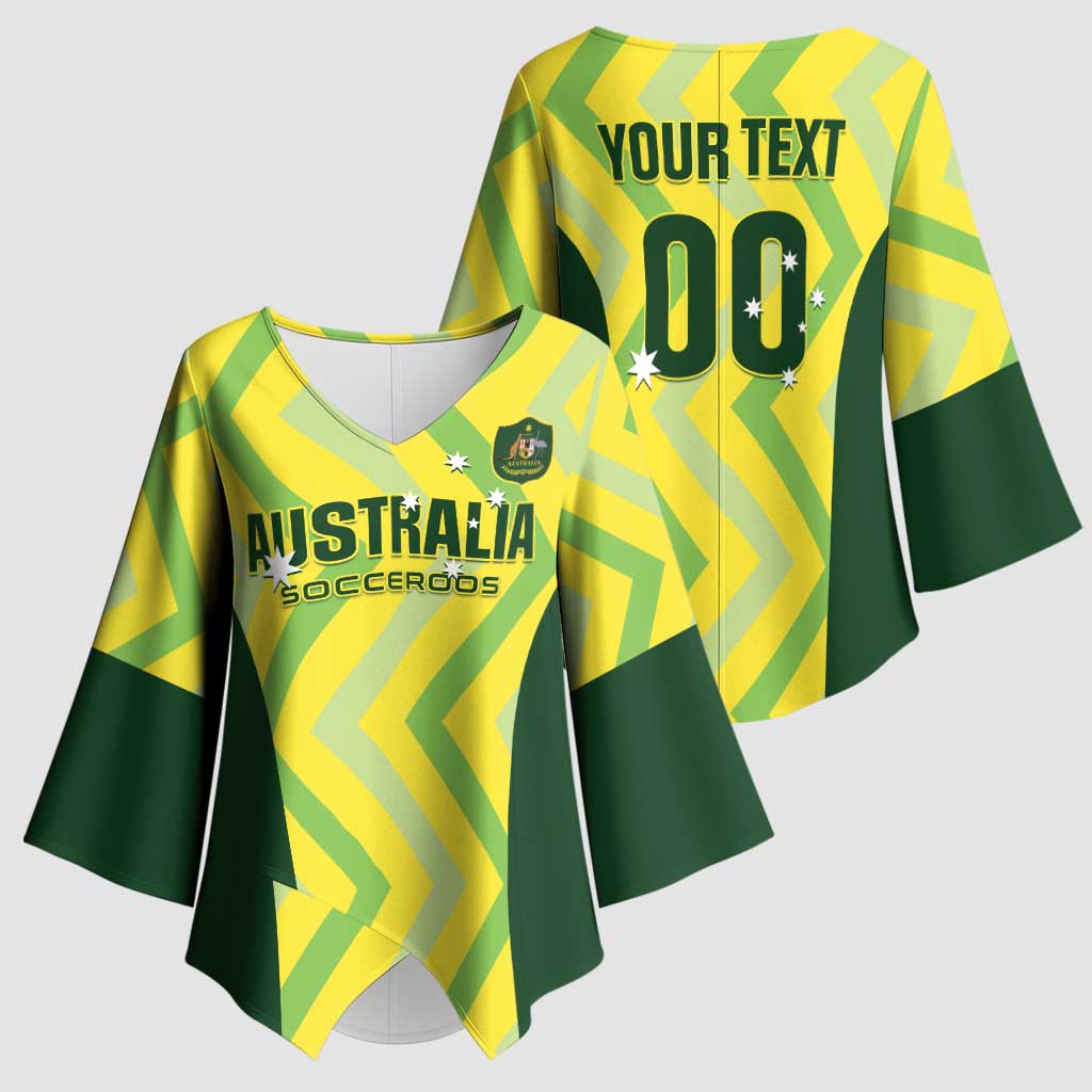 Australia Socceroos 2025 Kimono Sleeve Blouse Forever Golden - Wonder Print Shop