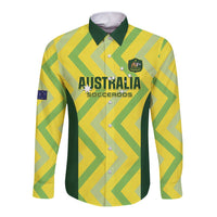 Australia Socceroos 2025 Long Sleeve Button Shirt Forever Golden - Wonder Print Shop