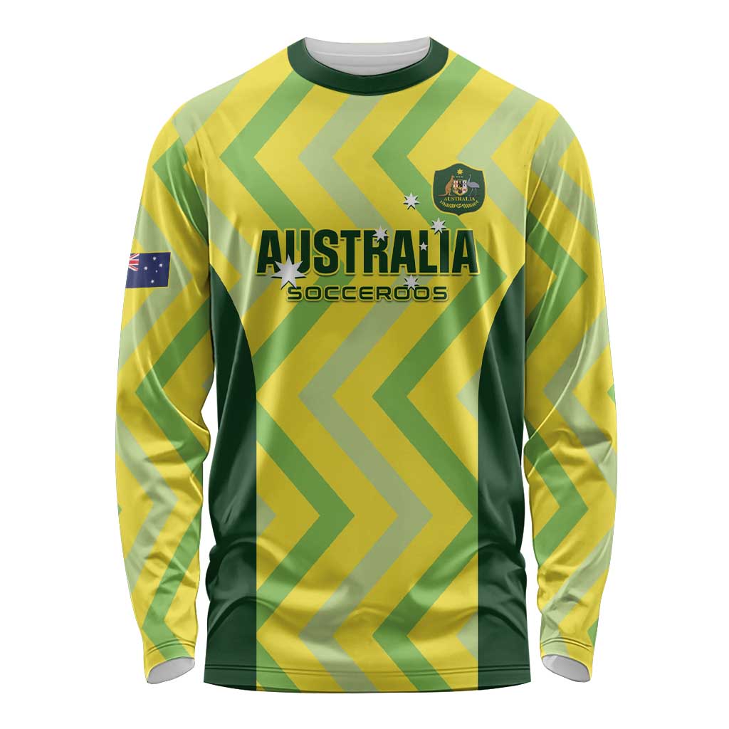 Australia Socceroos 2025 Long Sleeve Shirt Forever Golden - Wonder Print Shop