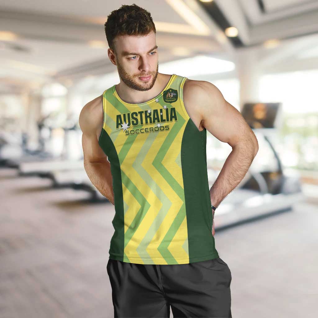 Australia Socceroos 2025 Men Tank Top Forever Golden - Wonder Print Shop