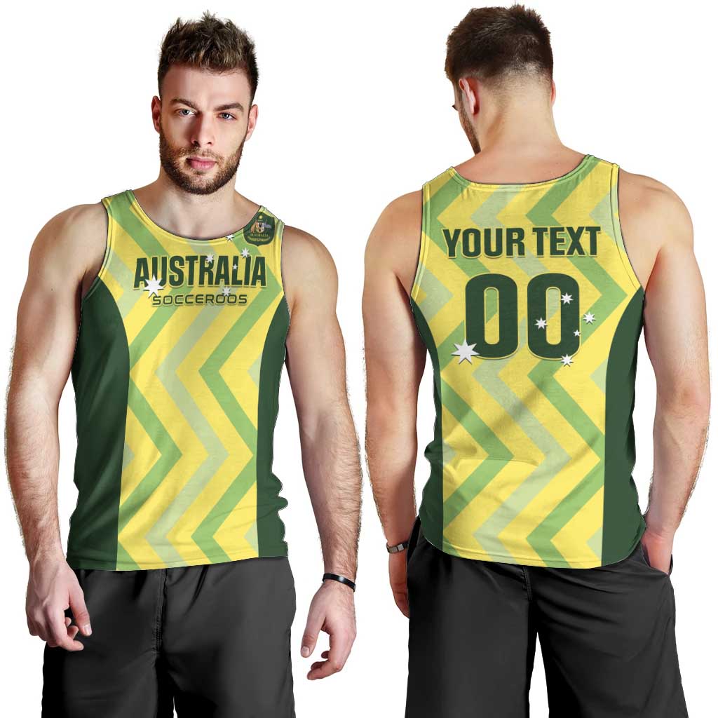 Australia Socceroos 2025 Men Tank Top Forever Golden - Wonder Print Shop