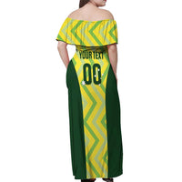 Australia Socceroos 2025 Off Shoulder Maxi Dress Forever Golden - Wonder Print Shop