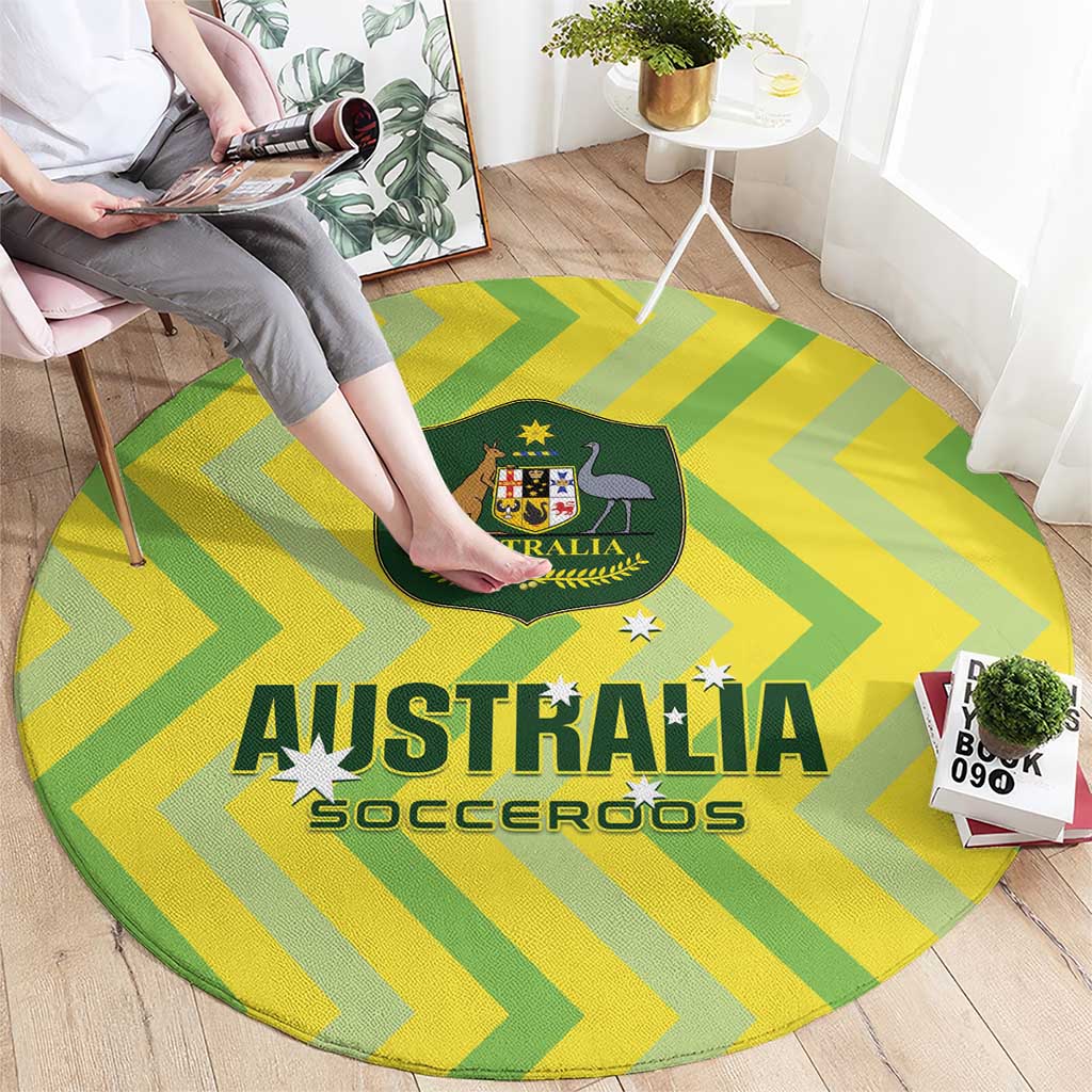 Australia Socceroos 2025 Round Carpet Forever Golden - Wonder Print Shop