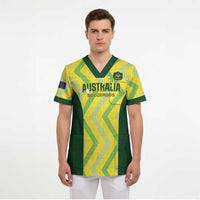 Australia Socceroos 2025 Scrub Top Forever Golden - Wonder Print Shop