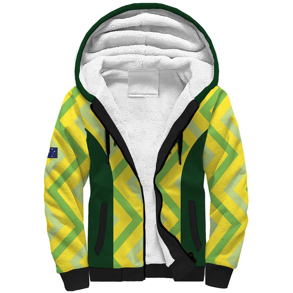 Australia Socceroos 2025 Sherpa Hoodie Forever Golden - Wonder Print Shop