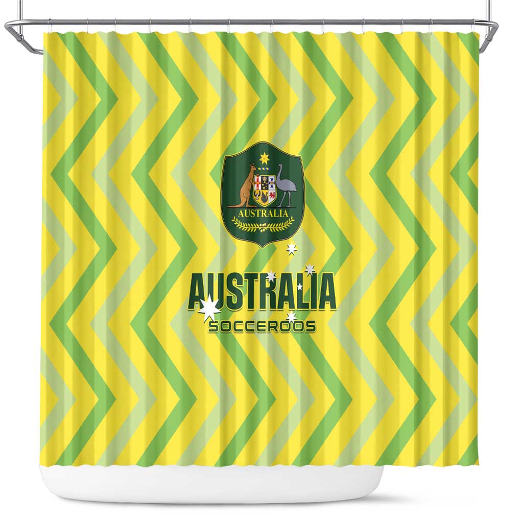 Australia Socceroos 2025 Shower Curtain Forever Golden - Wonder Print Shop
