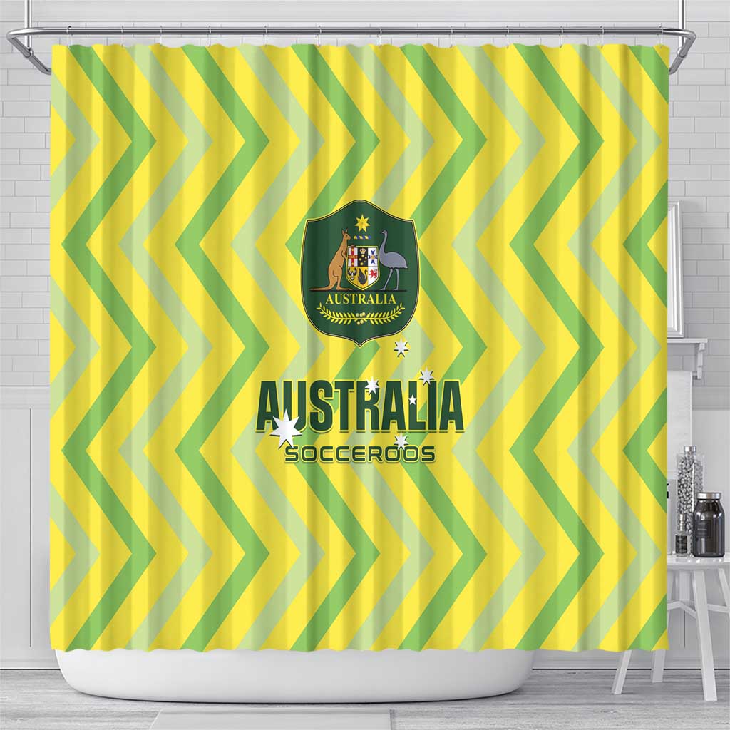 Australia Socceroos 2025 Shower Curtain Forever Golden - Wonder Print Shop