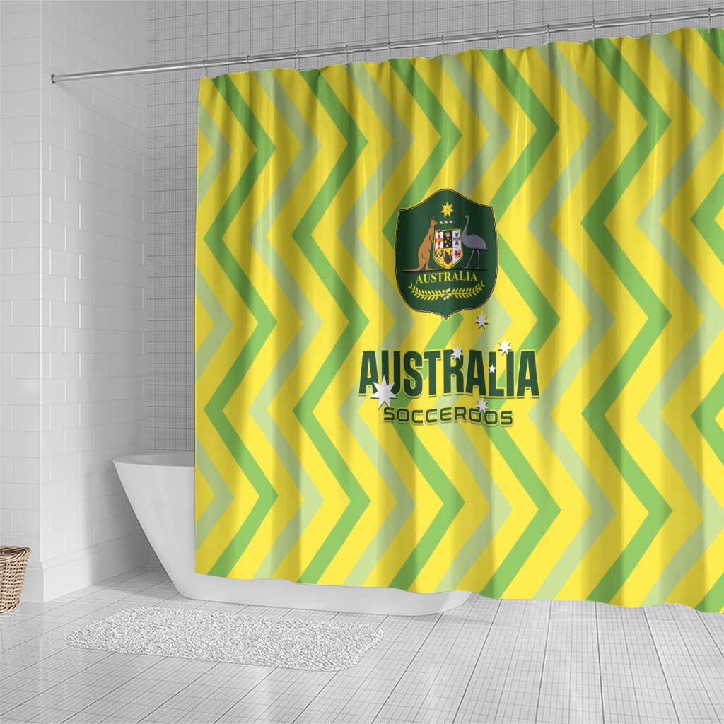 Australia Socceroos 2025 Shower Curtain Forever Golden - Wonder Print Shop