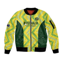 Australia Socceroos 2025 Sleeve Zip Bomber Jacket Forever Golden - Wonder Print Shop