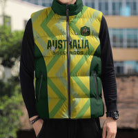 Australia Socceroos 2025 Sleeveless Puffer Jacket Forever Golden - Wonder Print Shop