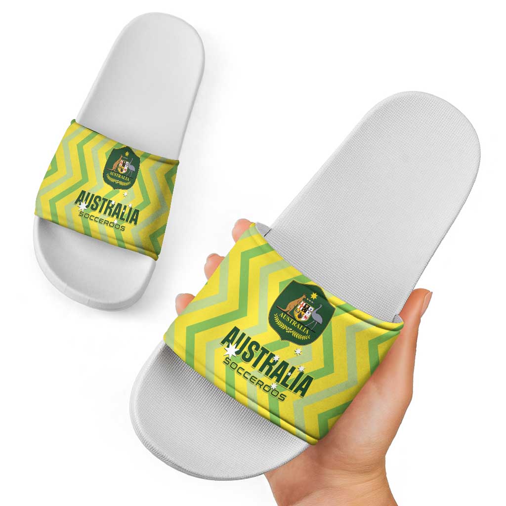 Australia Socceroos 2025 Slide Sandals Forever Golden - Wonder Print Shop