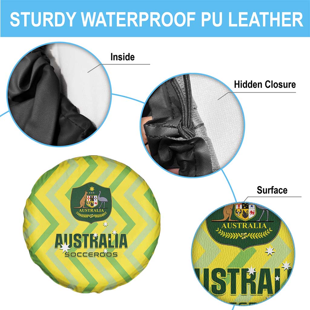Australia Socceroos 2025 Spare Tire Cover Forever Golden - Wonder Print Shop
