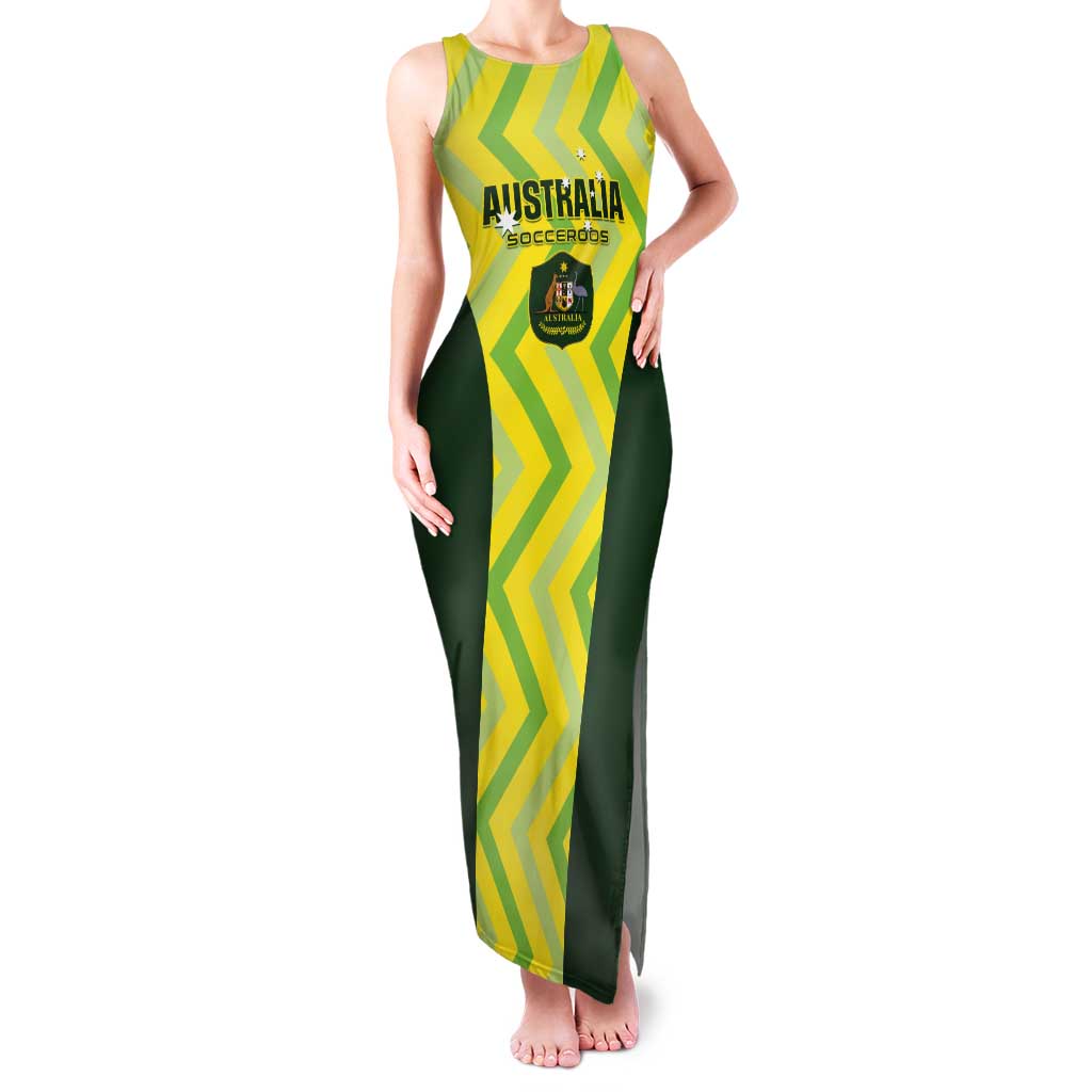 Australia Socceroos 2025 Tank Maxi Dress Forever Golden - Wonder Print Shop